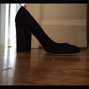 Black suede J. Crew Factory Pumps